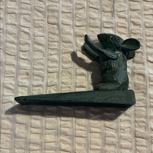 unbranded Other - Cast Iron Green & Black Mouse Doorstop